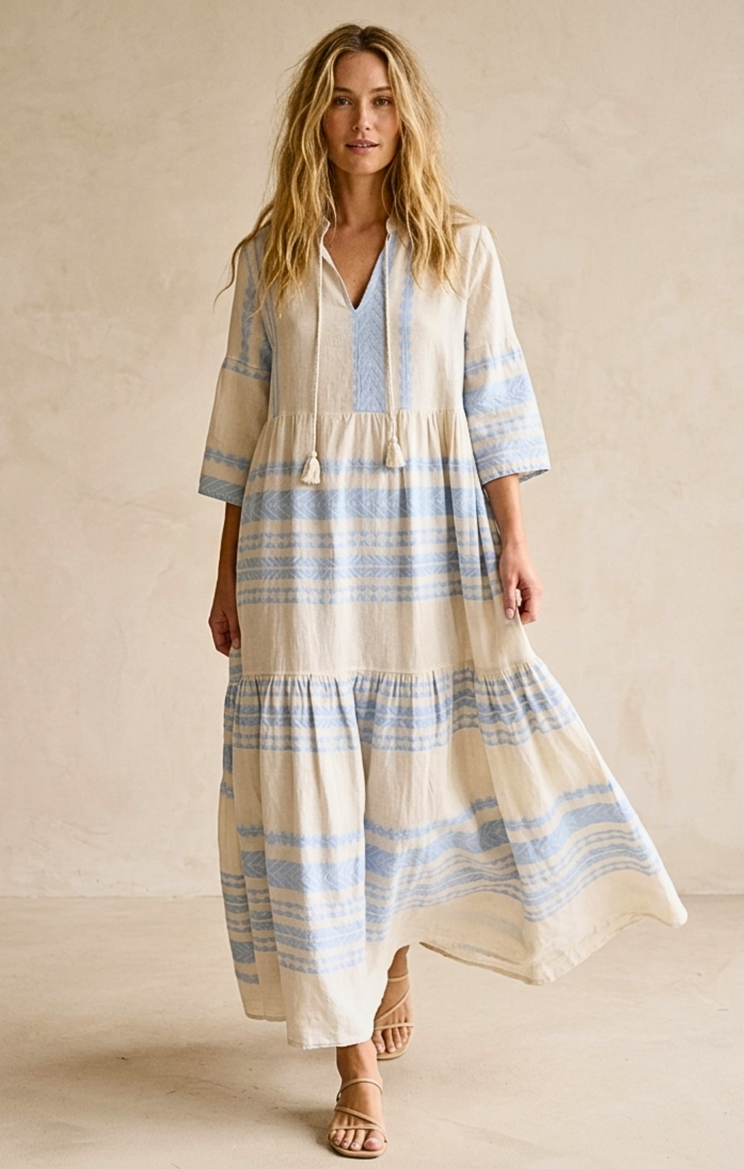 MIRAMAR BOHEMIAN TIERED MAXI DRESS