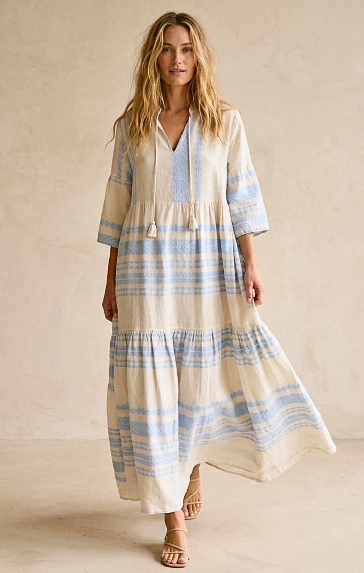 MIRAMAR BOHEMIAN TIERED MAXI DRESS