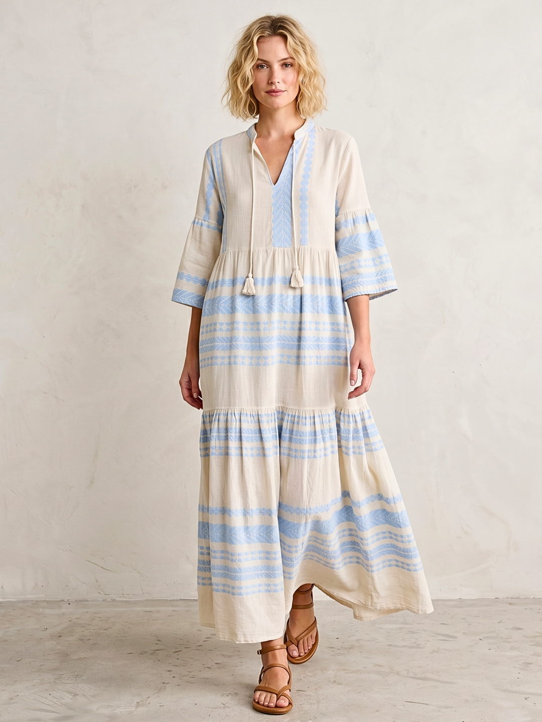 MIRAMAR BOHEMIAN TIERED MAXI DRESS
