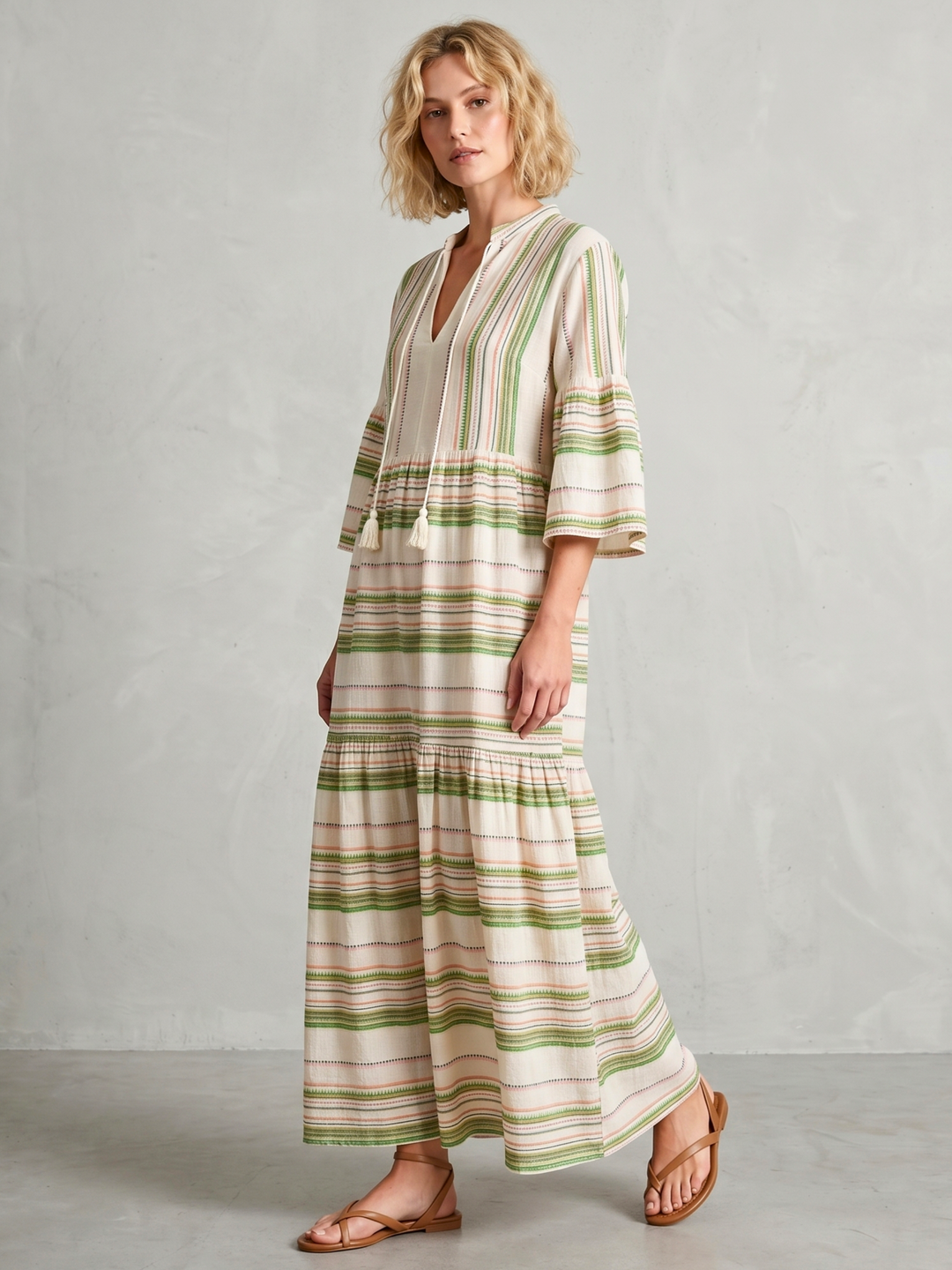 MIRAMAR BOHEMIAN TIERED MAXI DRESS