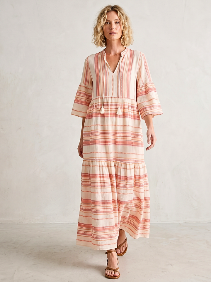 MIRAMAR BOHEMIAN TIERED MAXI DRESS