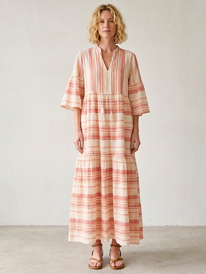 MIRAMAR BOHEMIAN TIERED MAXI DRESS