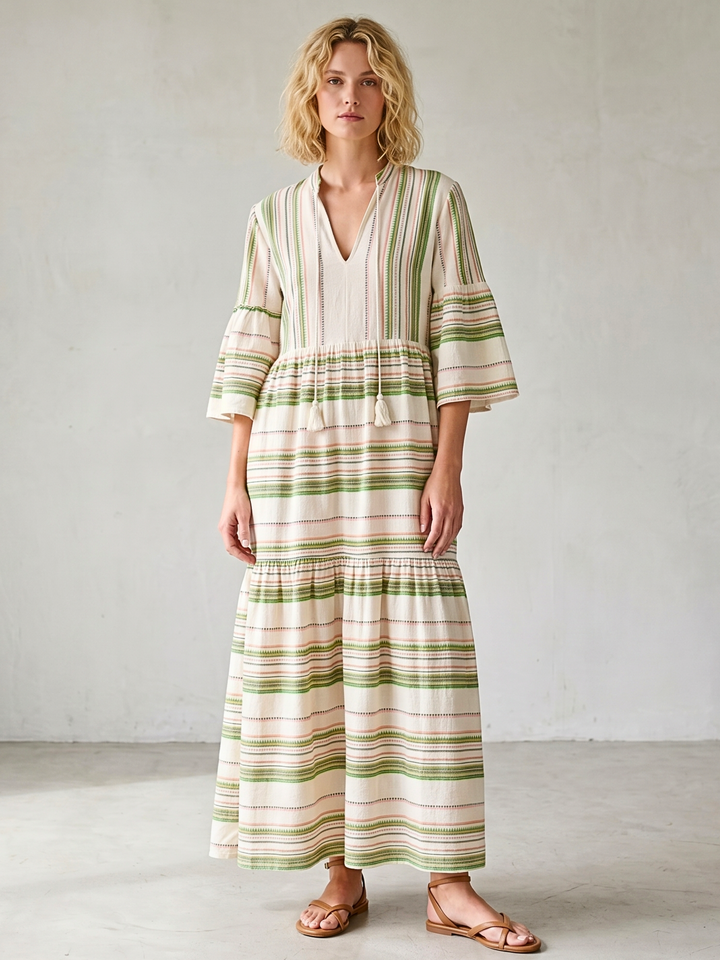 MIRAMAR BOHEMIAN TIERED MAXI DRESS