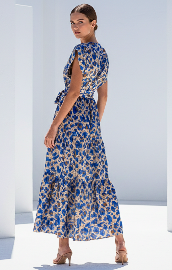 Mishal Tiered Satin Maxi Dress