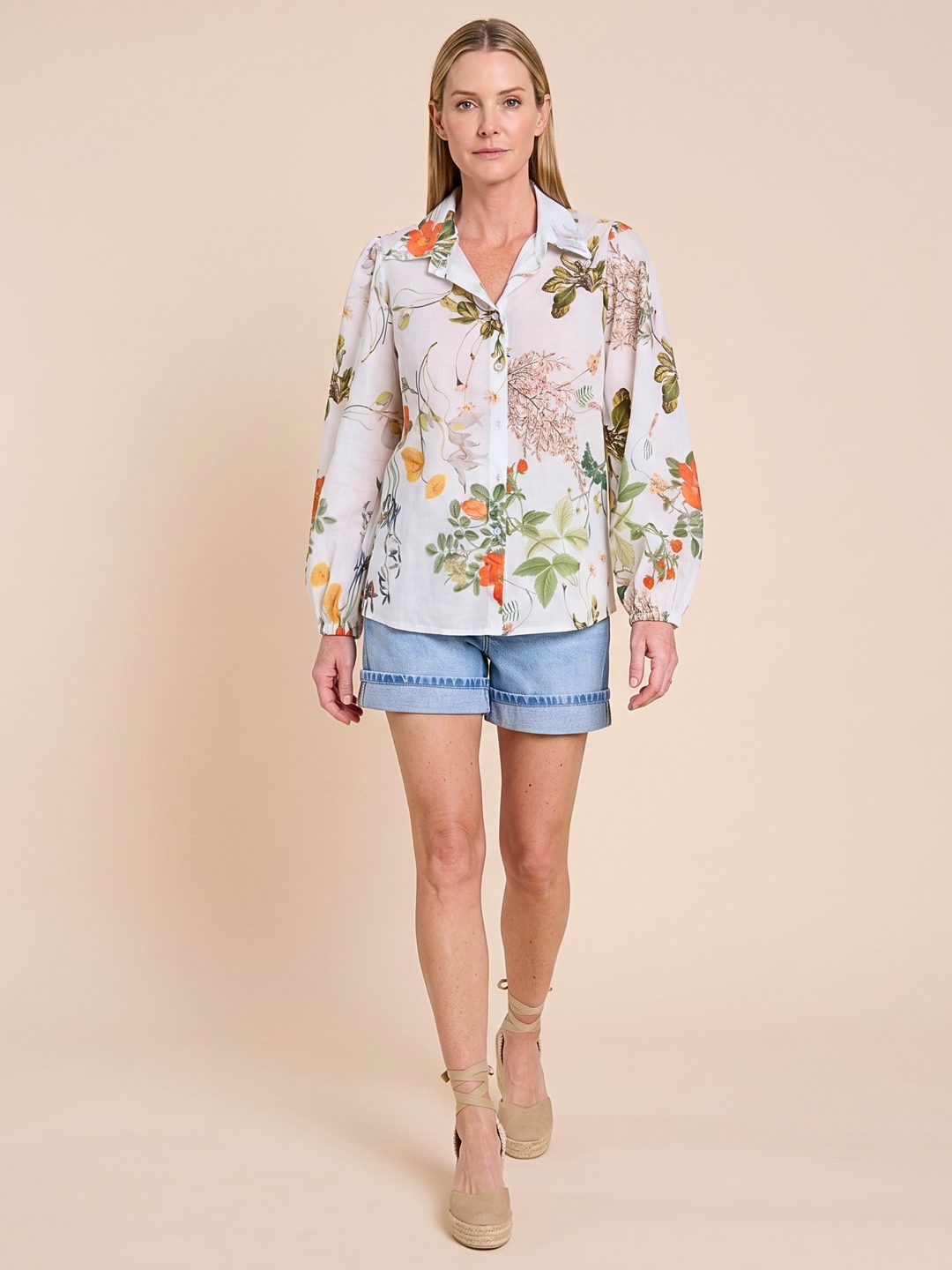 Nicky Effortless Elegance: Cotton Voile Button-Down Shirt