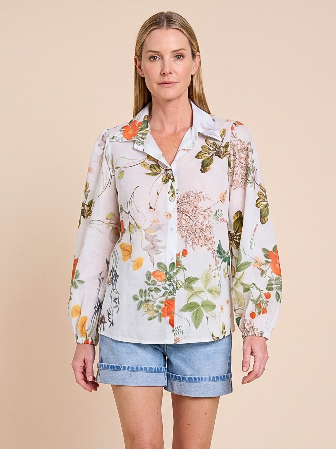 Nicky Effortless Elegance: Cotton Voile Button-Down Shirt
