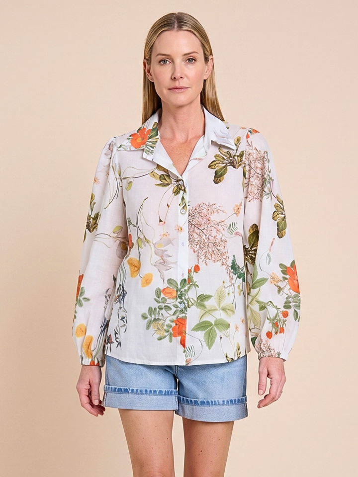 Nicky Effortless Elegance: Cotton Voile Button-Down Shirt