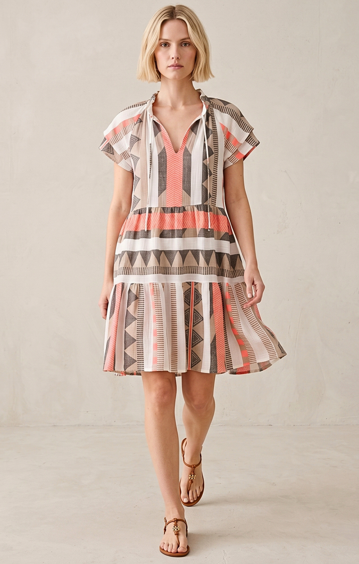 ROSARIO GEOMETRIC MINI DRESS