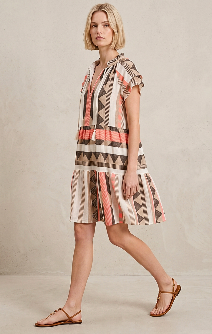 ROSARIO GEOMETRIC MINI DRESS