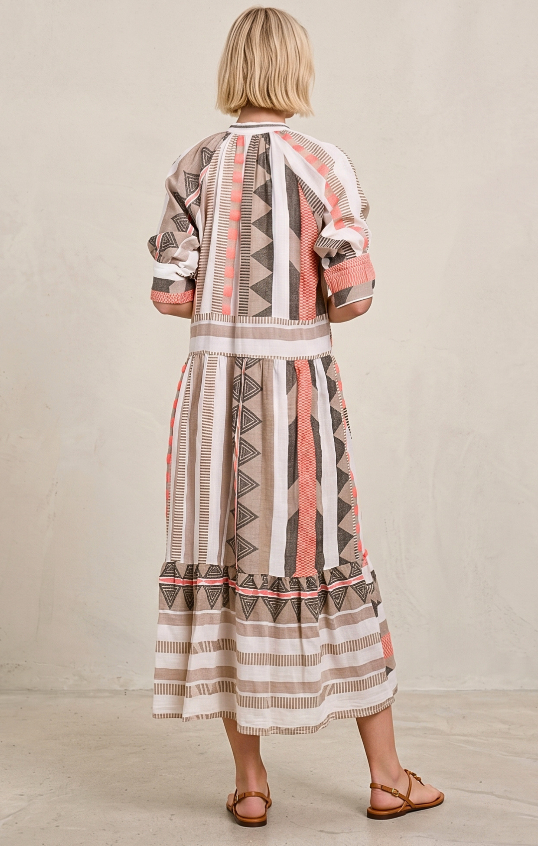RIOJA BOHEMIAN BEACH MIDI DRESS