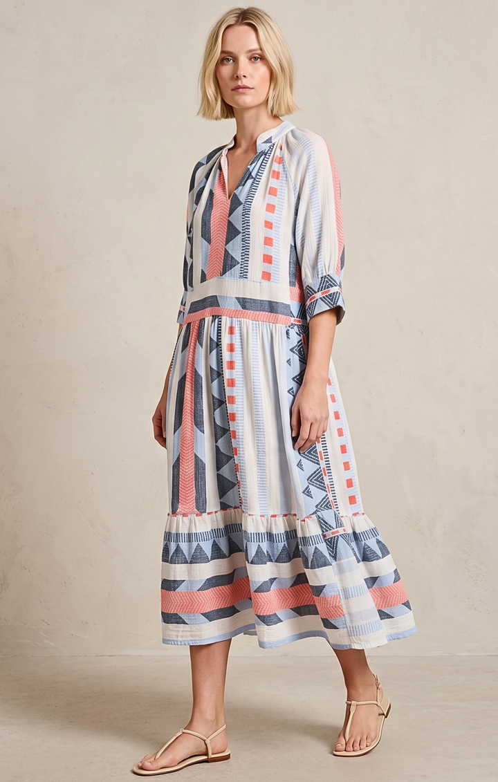 RIOJA BOHEMIAN BEACH MIDI DRESS