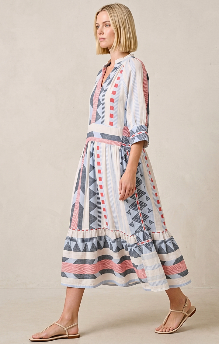 RIOJA BOHEMIAN BEACH MIDI DRESS