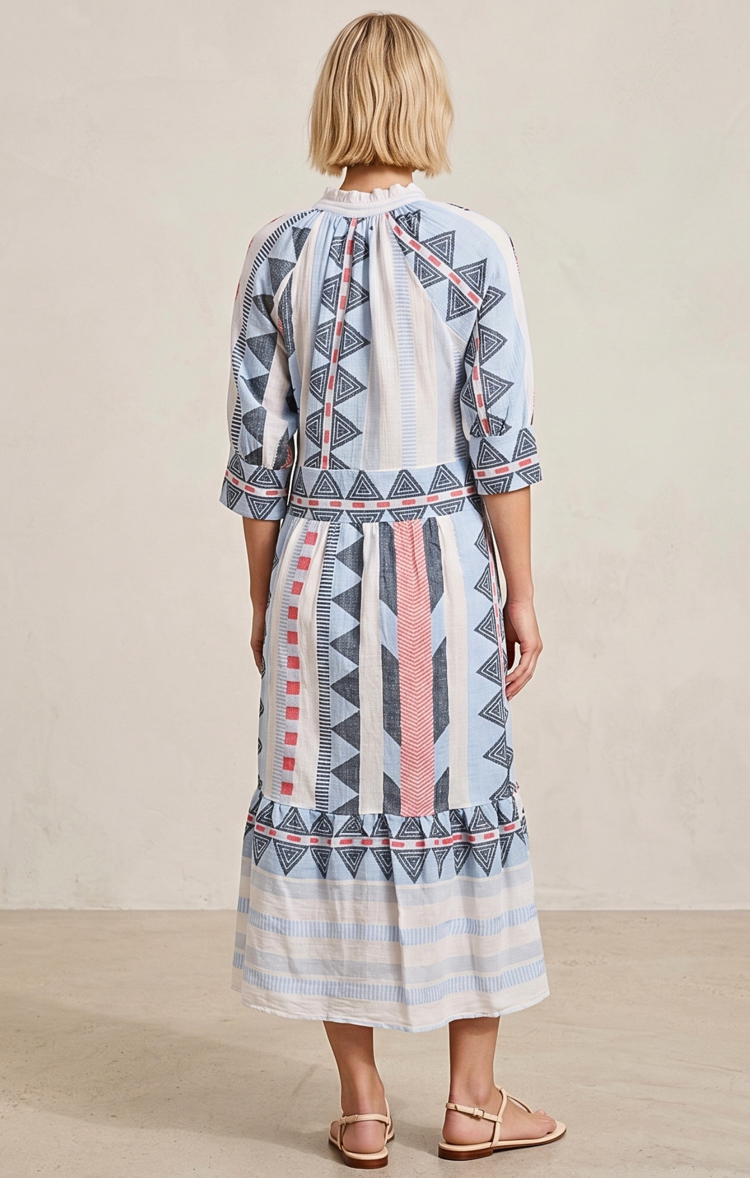 RIOJA BOHEMIAN BEACH MIDI DRESS