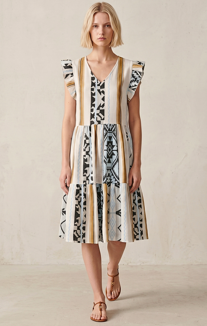 ROSARIO GEOMETRIC MINI DRESS
