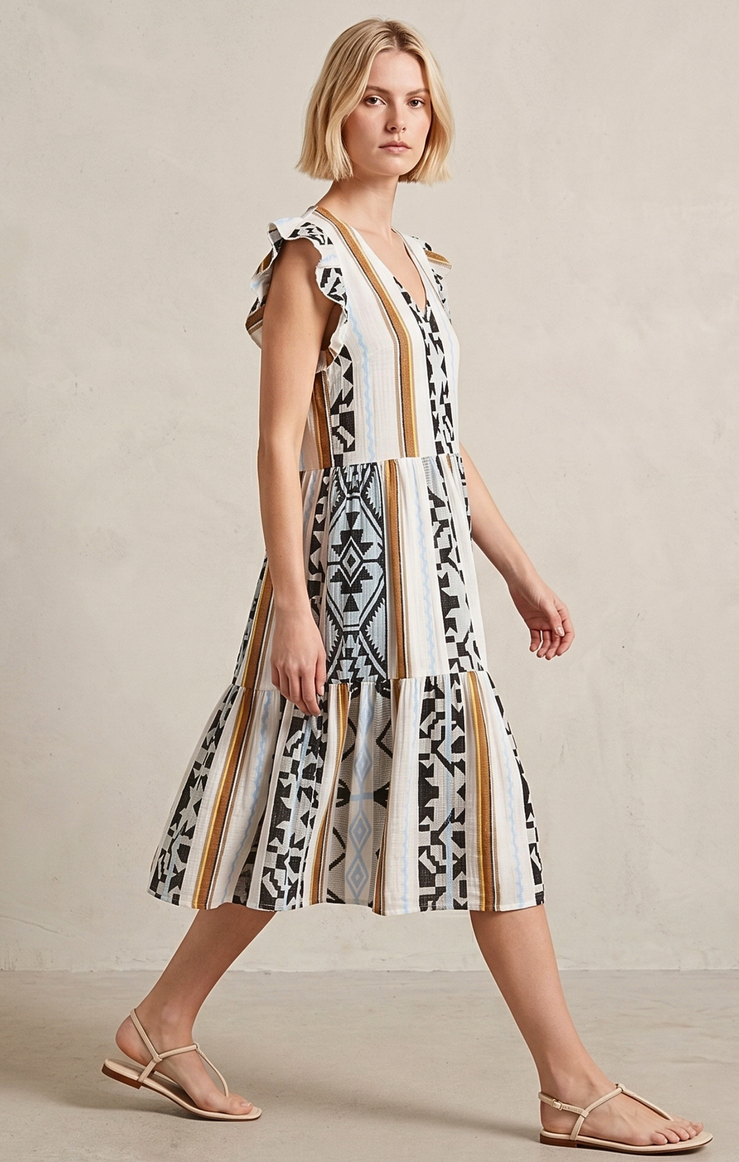 ROSARIO GEOMETRIC MINI DRESS