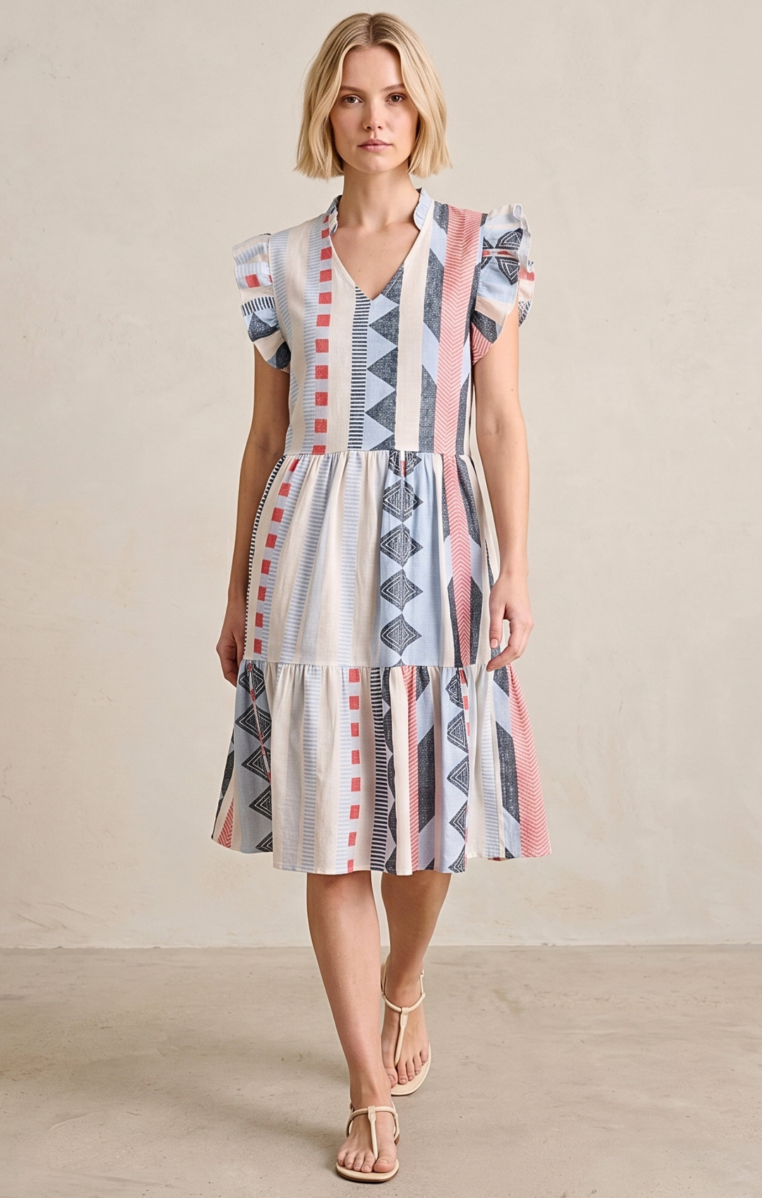 ROSARIO GEOMETRIC MINI DRESS