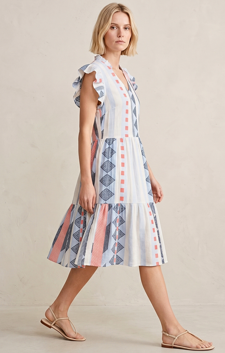 ROSARIO GEOMETRIC MINI DRESS