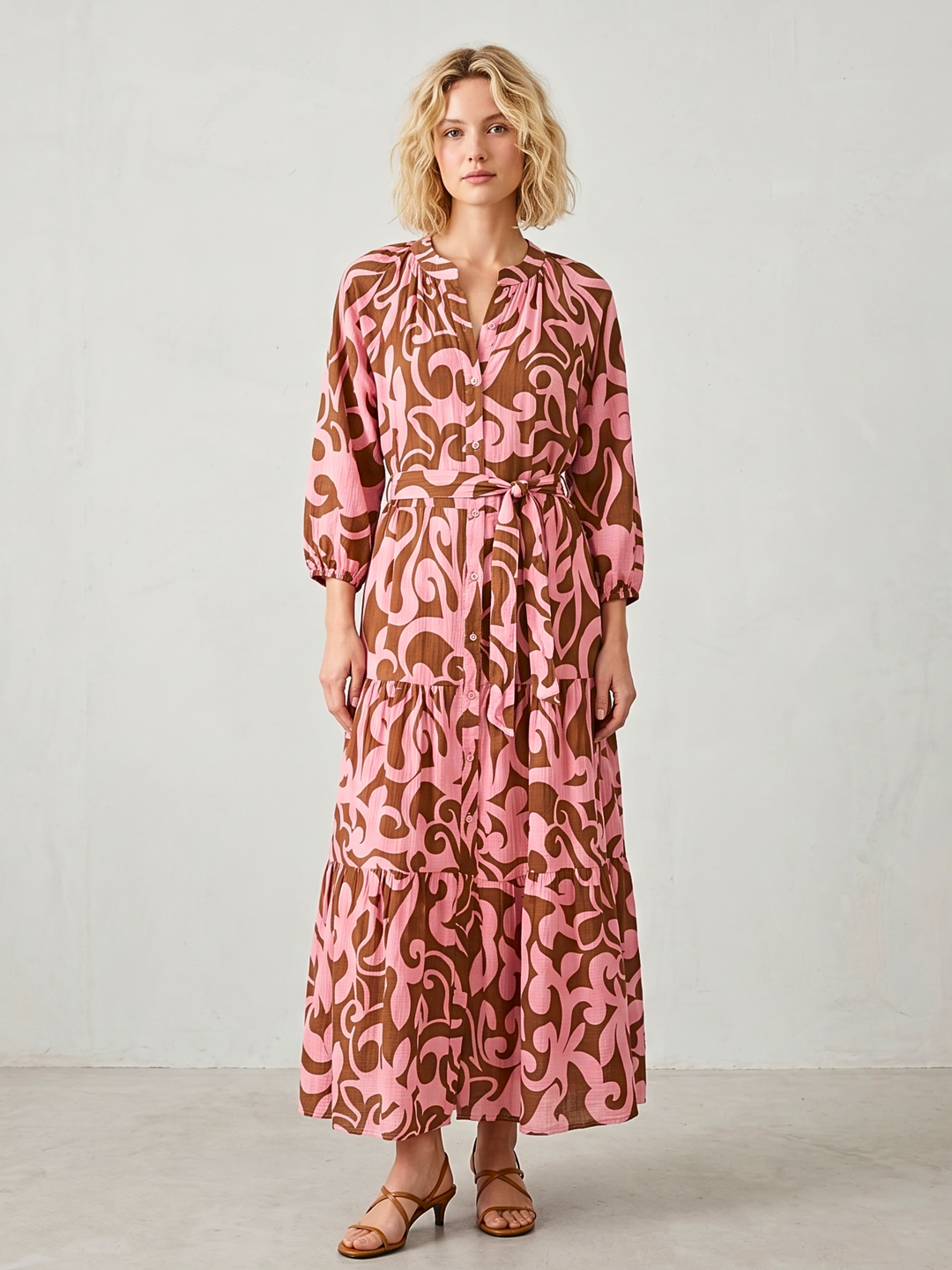 ROSE TIERED MAXI DRESS