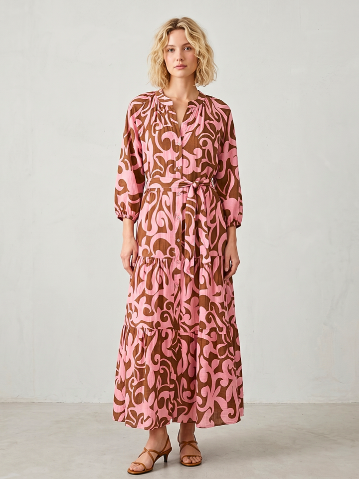 ROSE TIERED MAXI DRESS