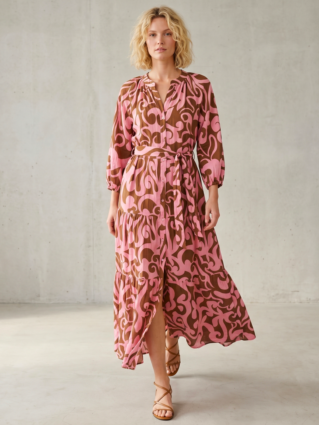 ROSE TIERED MAXI DRESS