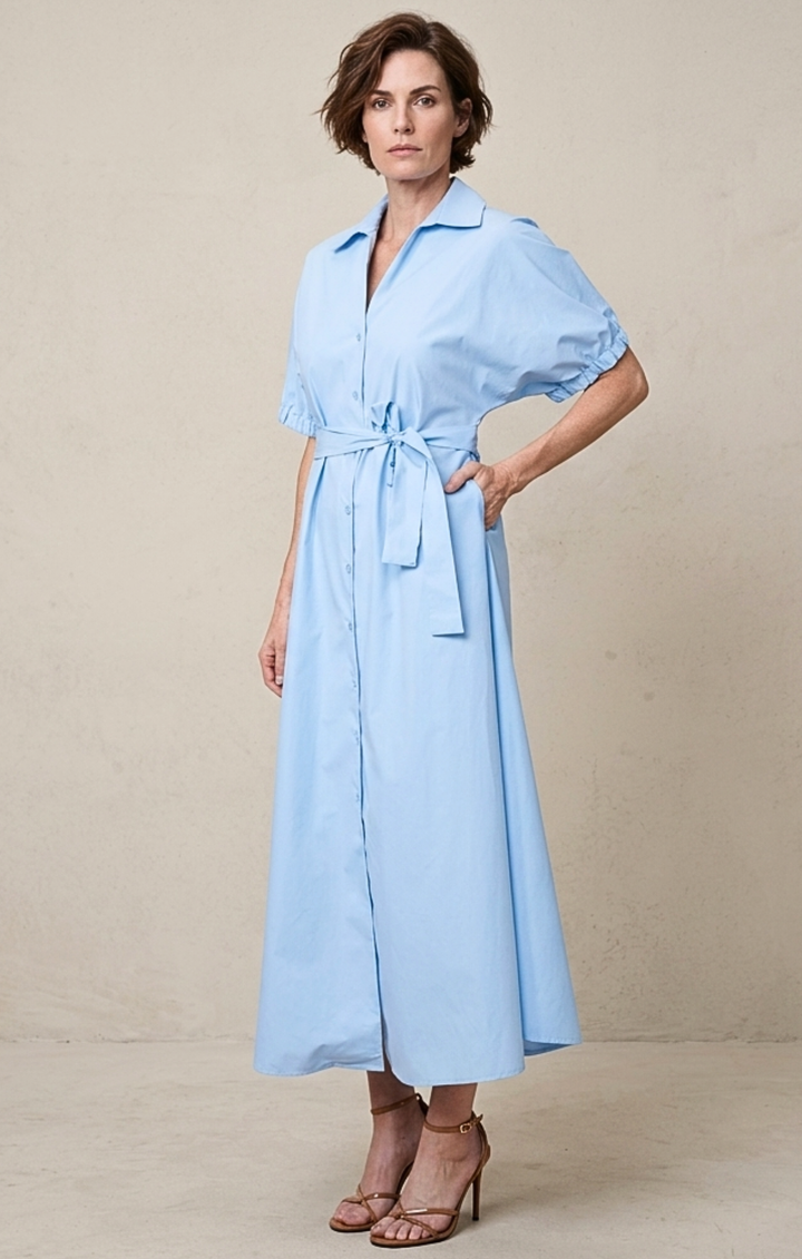 SAMARA COTTON POPLIN MAXI DRESS
