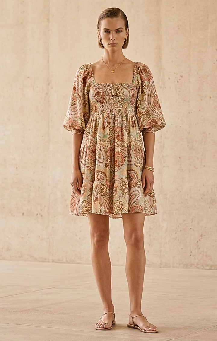 Shilo Boho Chic Tiered Mini  Dress