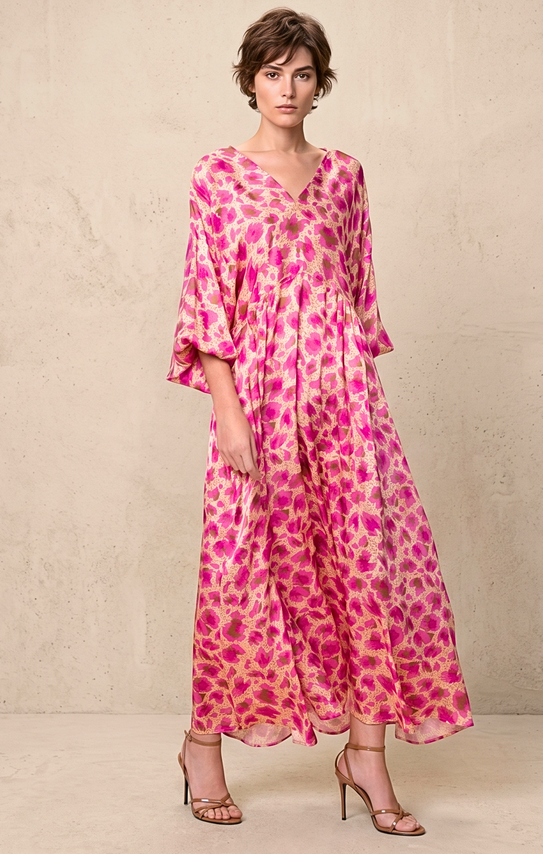 sofia asymmetrical ls maxi dress Ashford Asymmetrical Slinky Maxi Dress - Sage main image 0