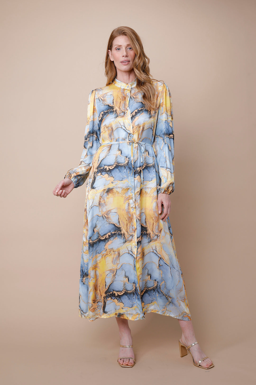 cassandra floral long sleeve midi dress Cassandra Floral Long Sleeve Midi Dress (Women)