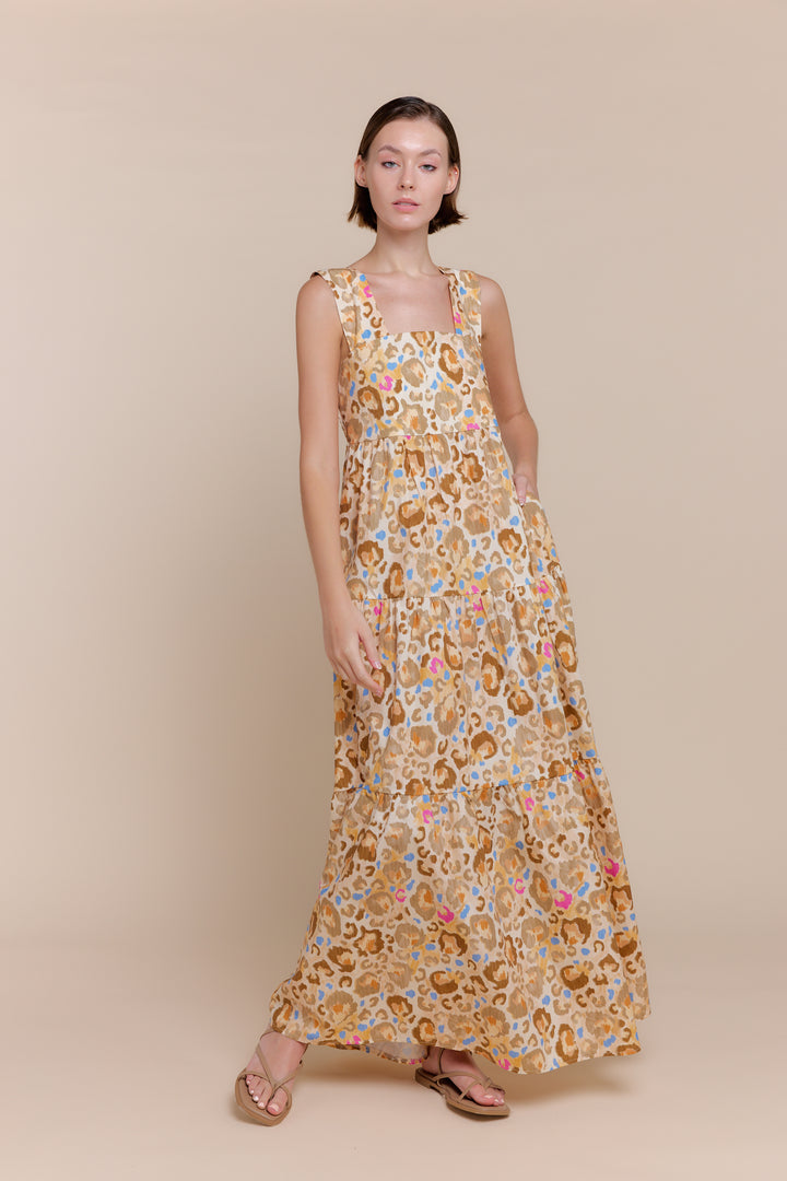 FAYZA | Dresses | Cotton, Dresses, Maxi Dresses, NEW ARRIVALS, PRINT, sleeveless, SPRING2025 | shop-sofia