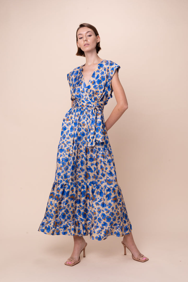 MISHAL | Dresses | Dresses, Maxi Dresses, NEW ARRIVALS, Satin, Short Sleeve, SPRING2025 | shop-sofia