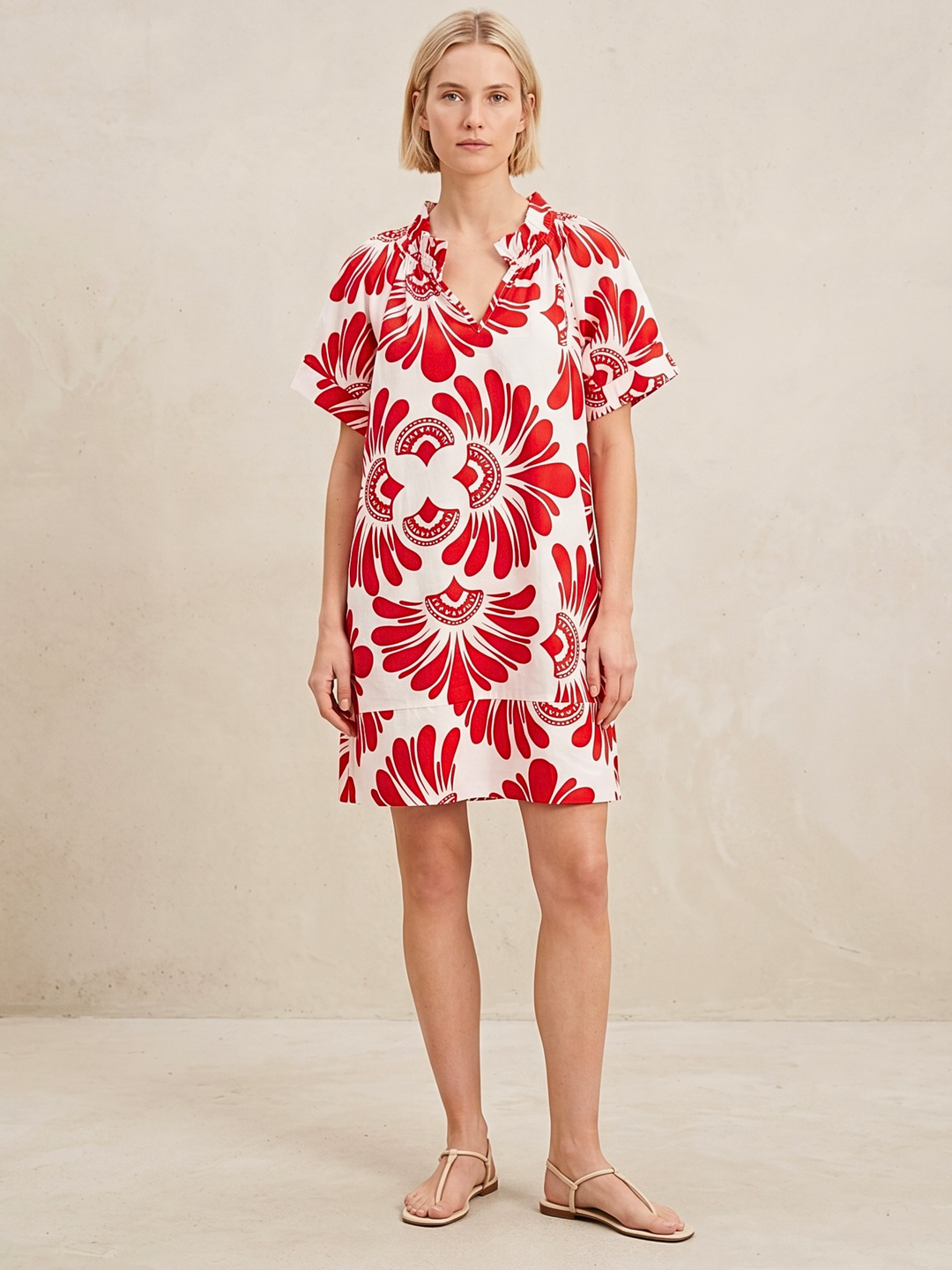 Tabitha Minimalist Cotton Poplin Shift Dress