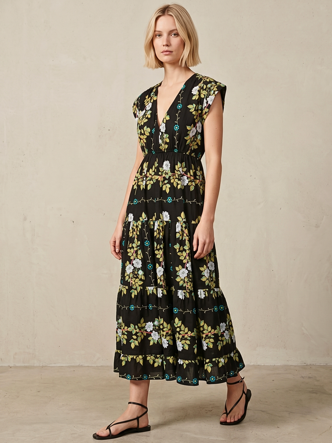 Tahoe Tiered Midi Dress