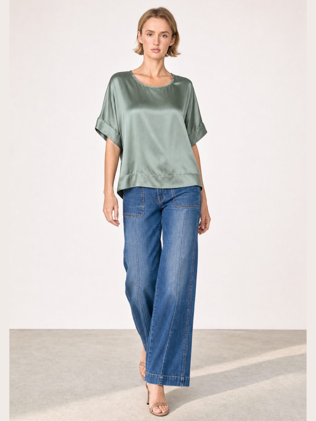 Tamar Satin Boxy Tee