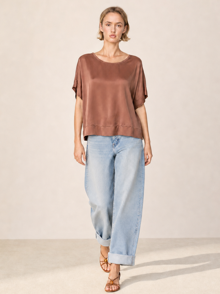 Tamar Satin Boxy Tee