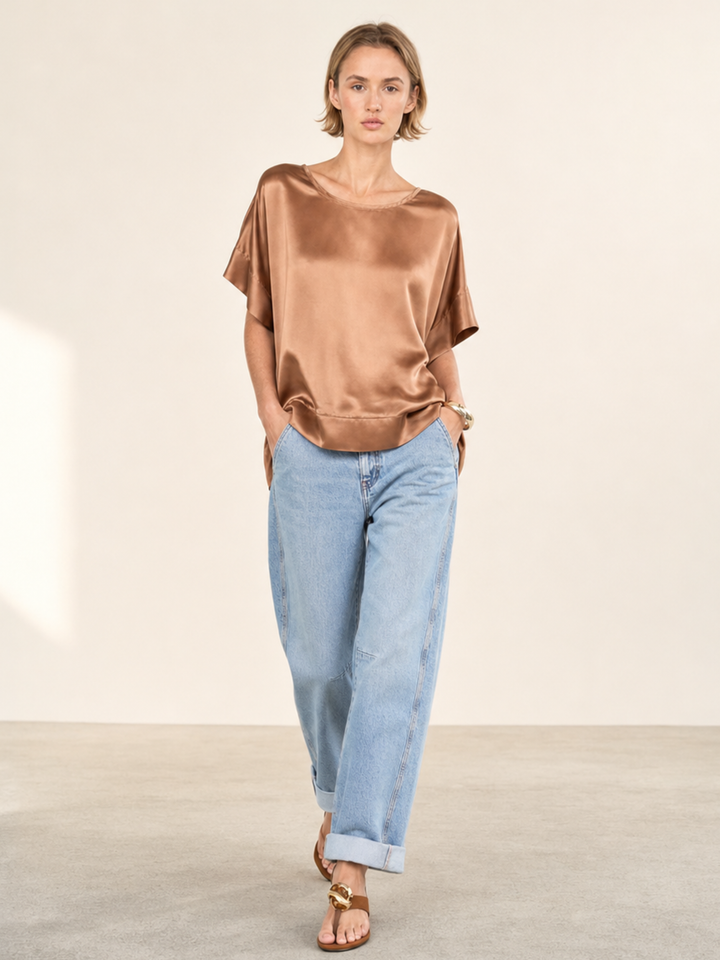 Tamar Satin Boxy Tee