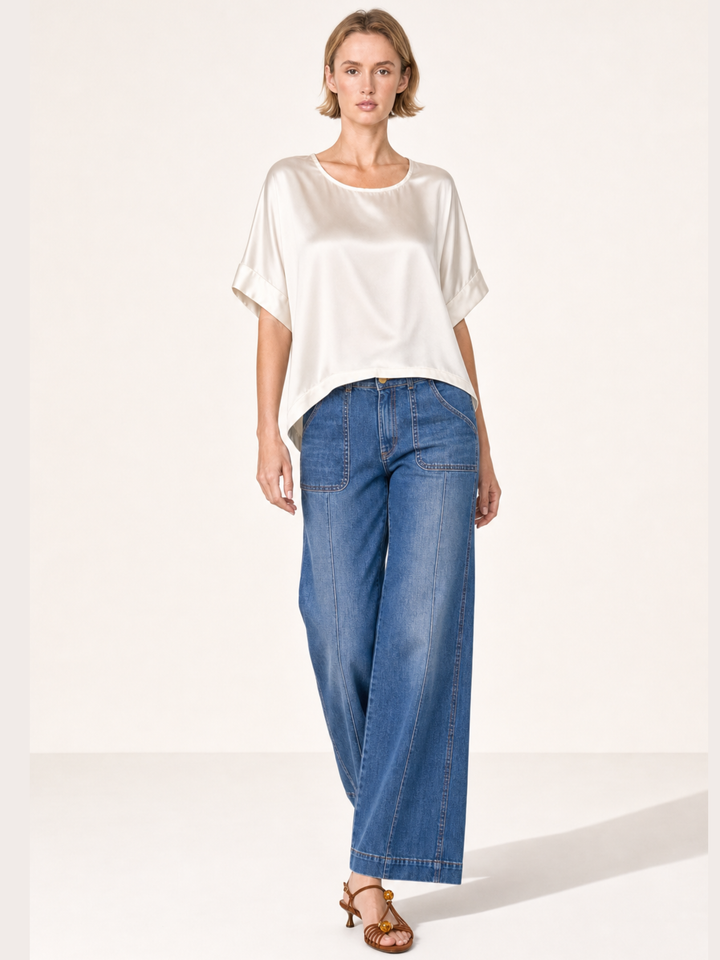 Tamar Satin Boxy Tee