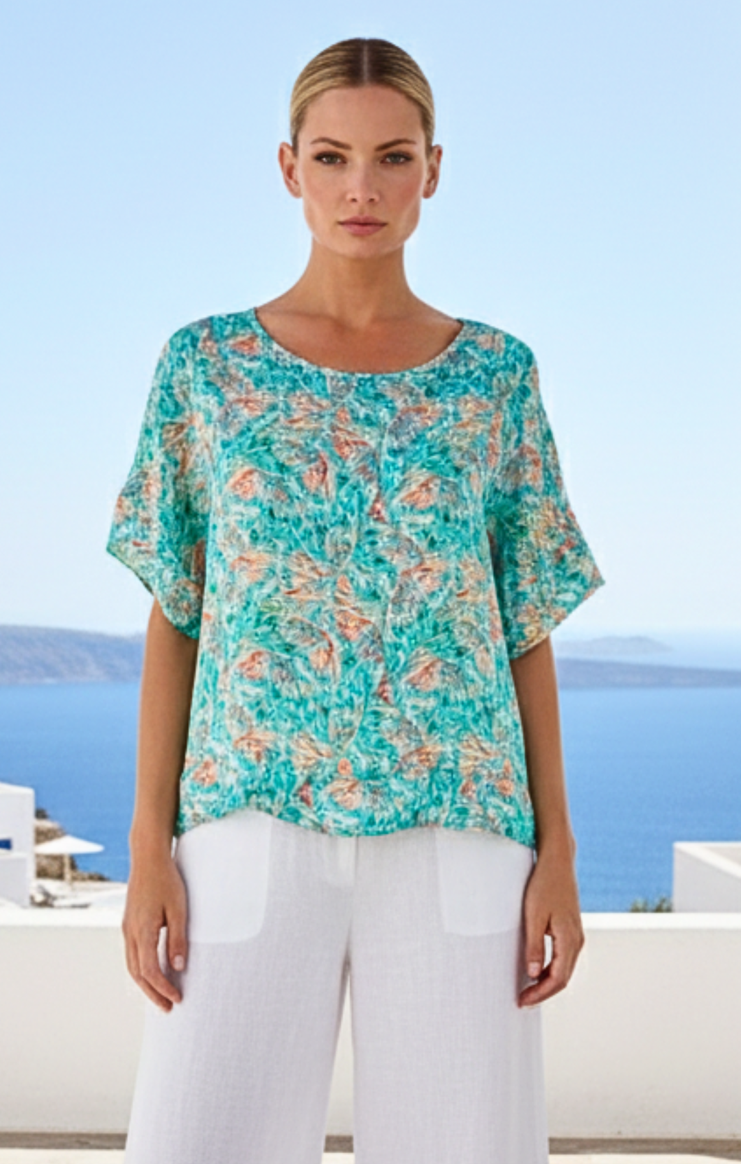 Tamar Relaxed  Scoop Neckline Blouse
