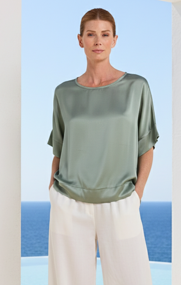 Tamar Relaxed  Scoop Neckline Blouse