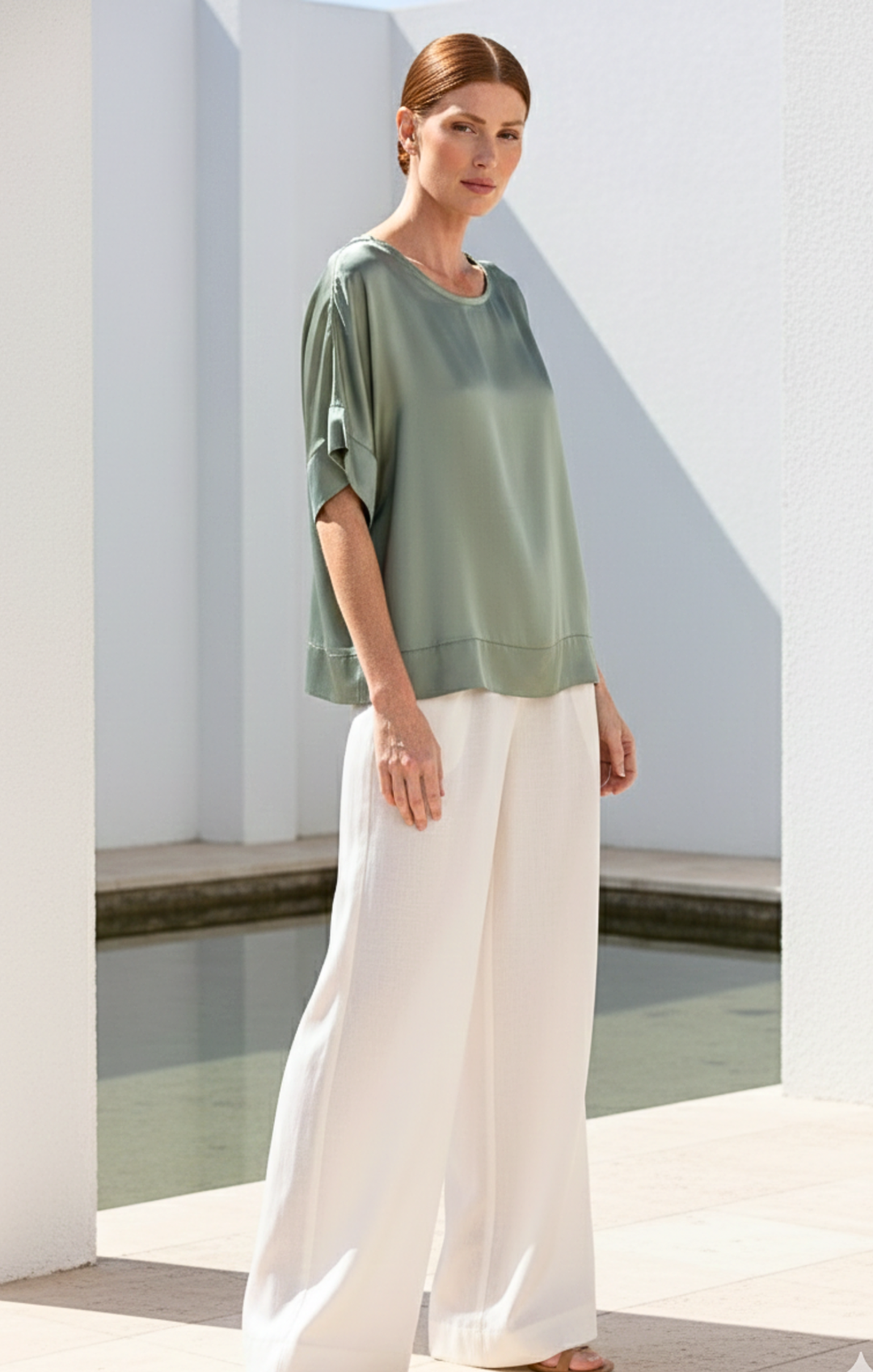 Tamar Relaxed  Scoop Neckline Blouse