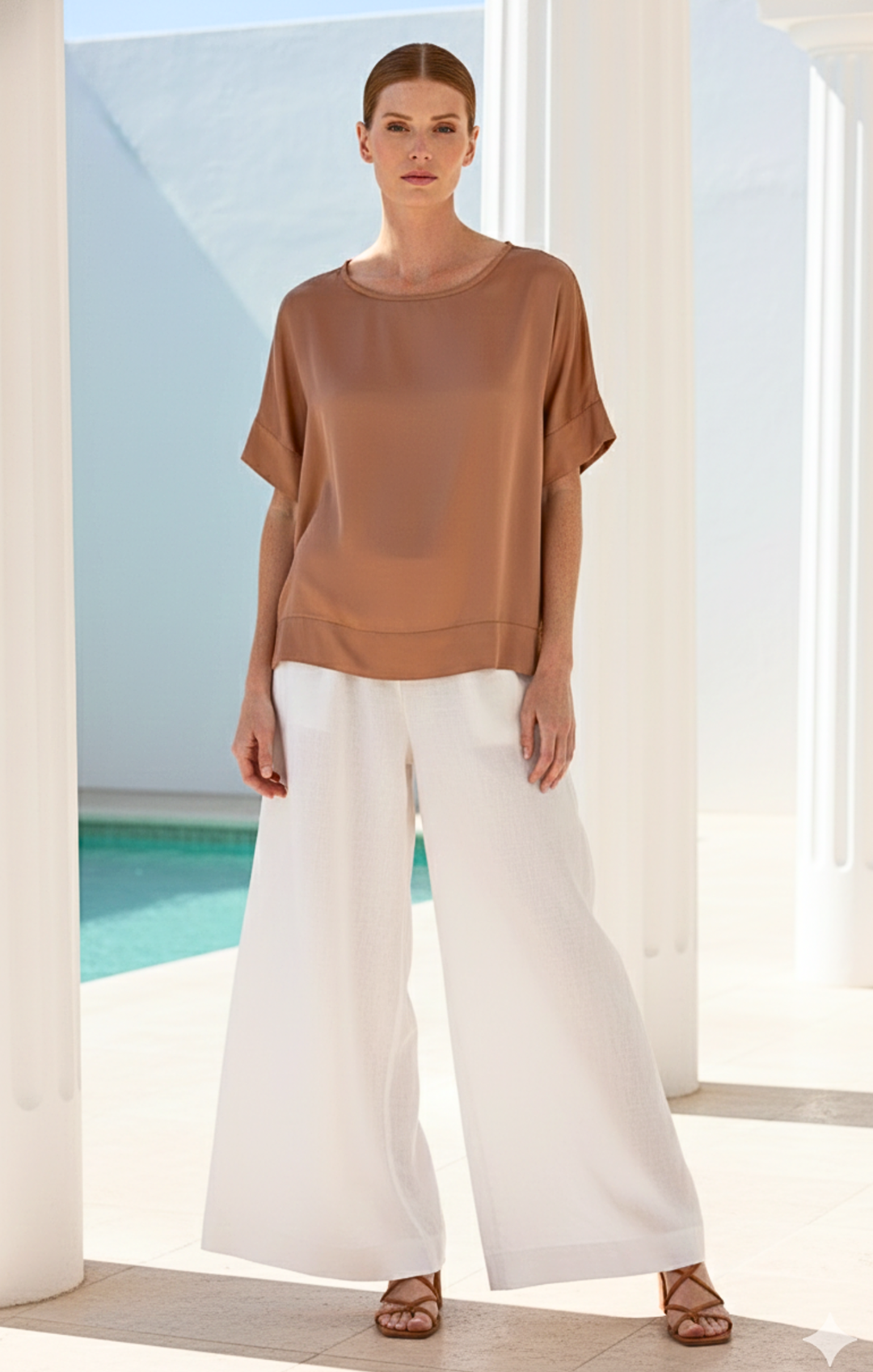 Tamar Relaxed  Scoop Neckline Blouse