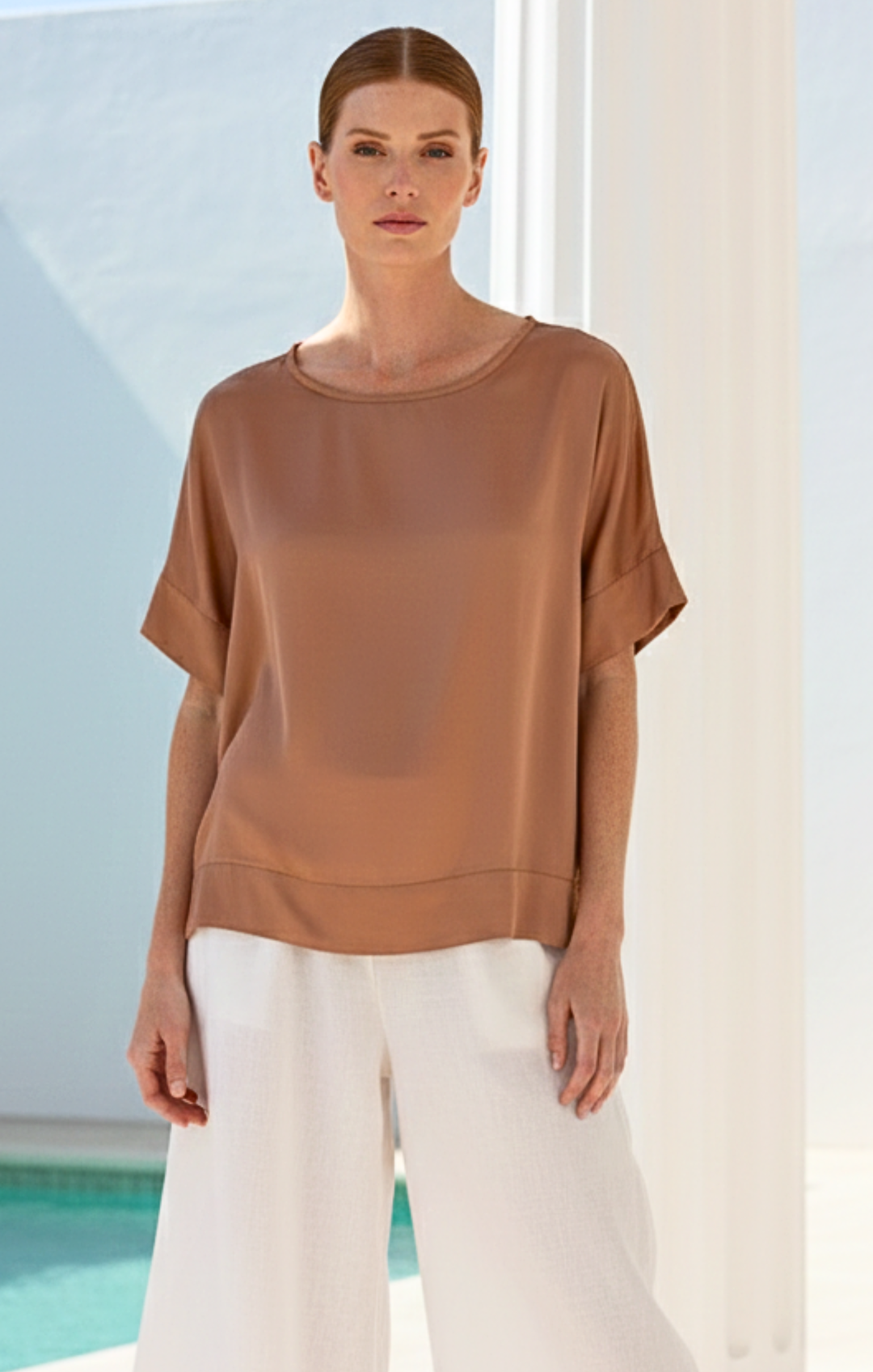 Tamar Relaxed  Scoop Neckline Blouse