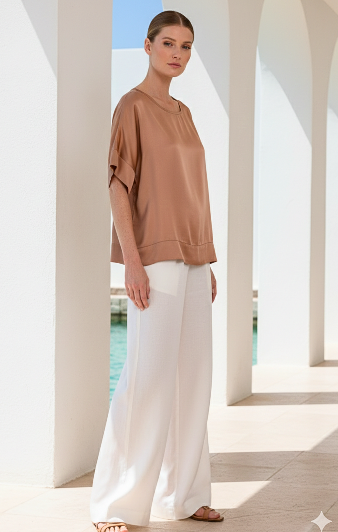 Tamar Relaxed  Scoop Neckline Blouse