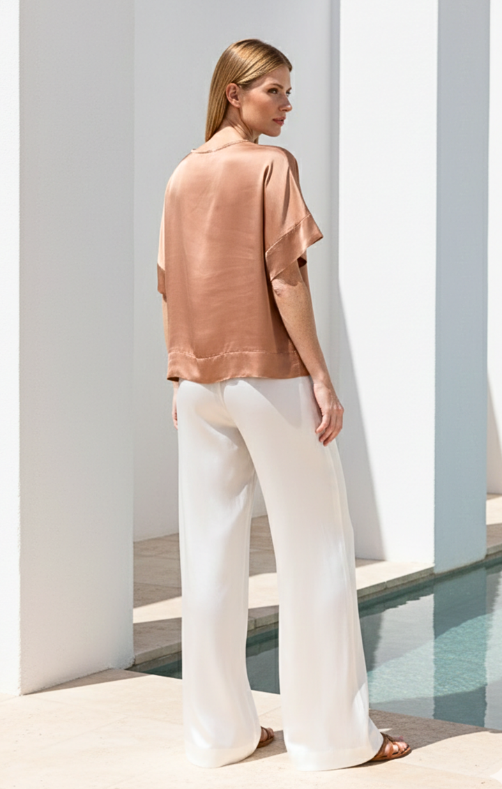 Tamar Relaxed  Scoop Neckline Blouse