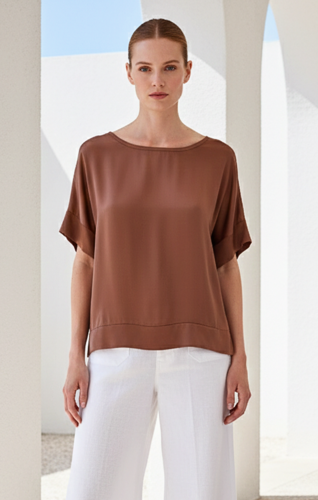 Tamar Relaxed  Scoop Neckline Blouse