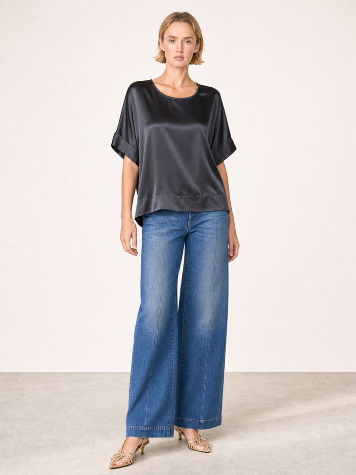 Tamar Satin Boxy Tee