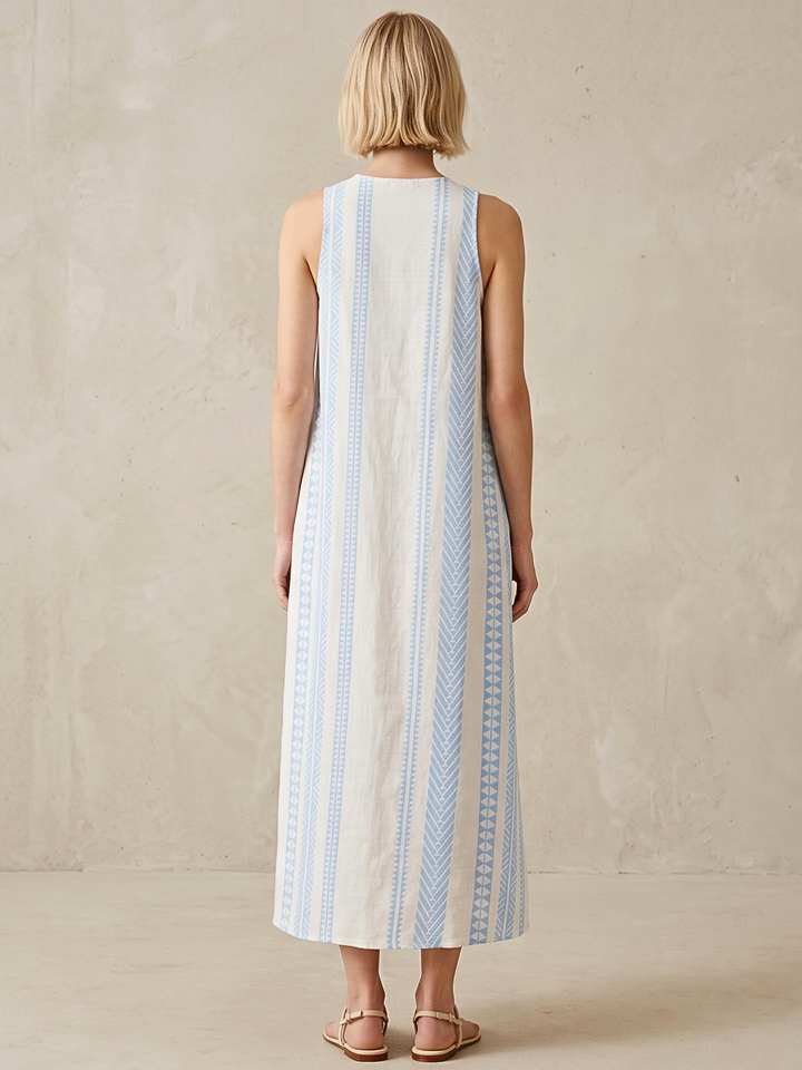 TESU GEOMETRIC KAFTAN MIDI DRESS