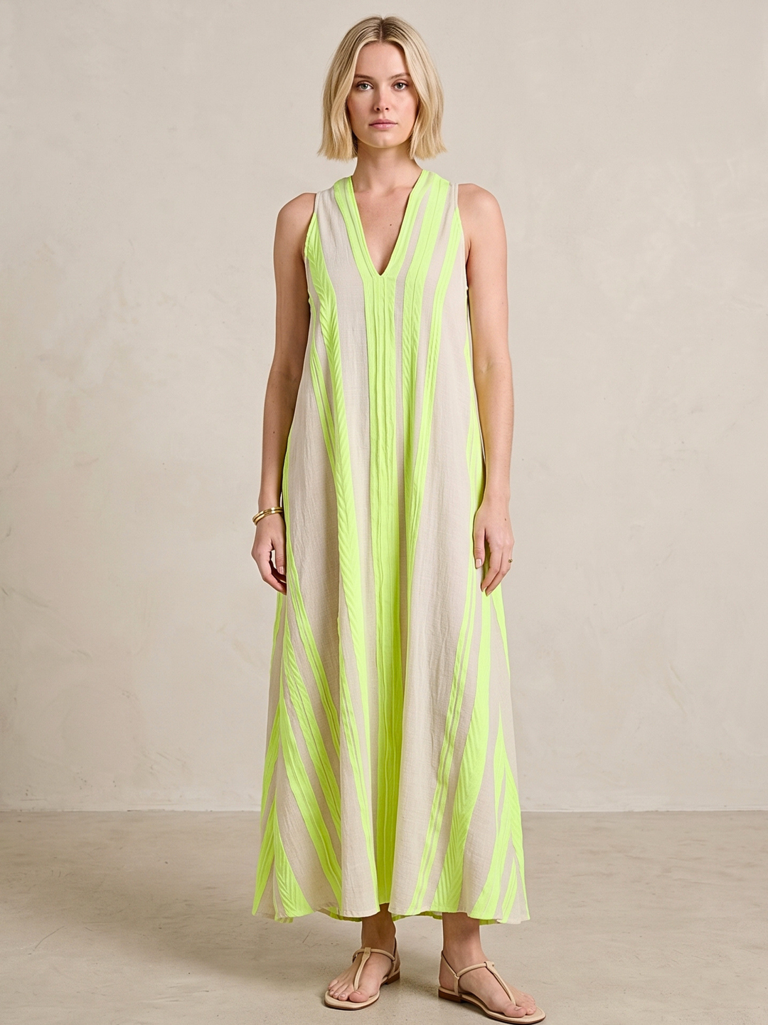 TESU GEOMETRIC KAFTAN MIDI DRESS
