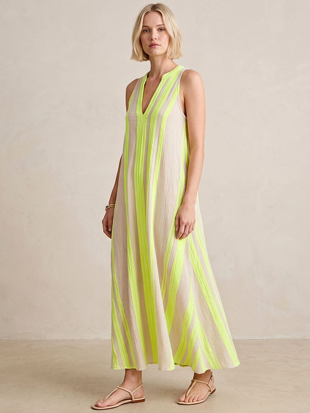 TESU GEOMETRIC KAFTAN MIDI DRESS