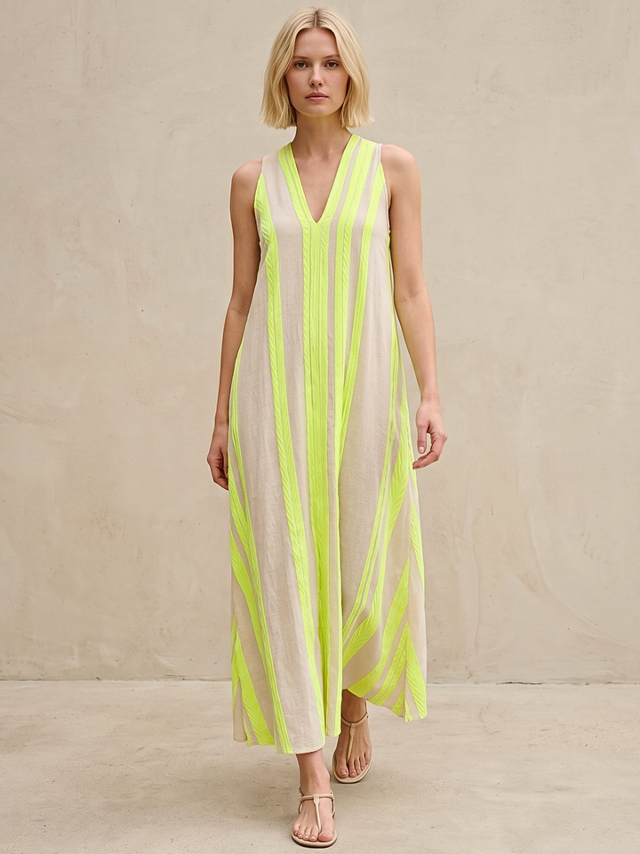 TESU GEOMETRIC KAFTAN MIDI DRESS
