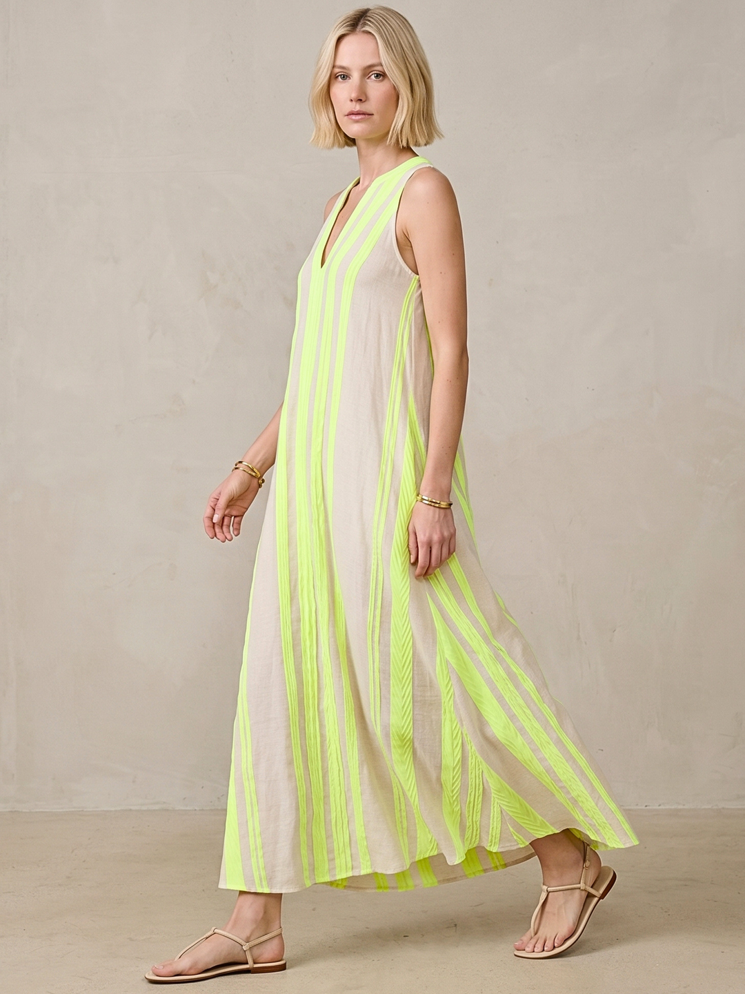 TESU GEOMETRIC KAFTAN MIDI DRESS